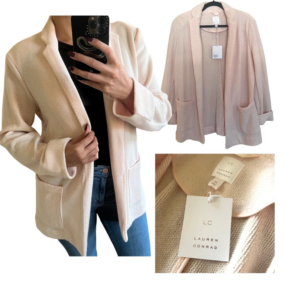 Lauren Conrad Patch-Pocket Blazer | Cream Blush | M